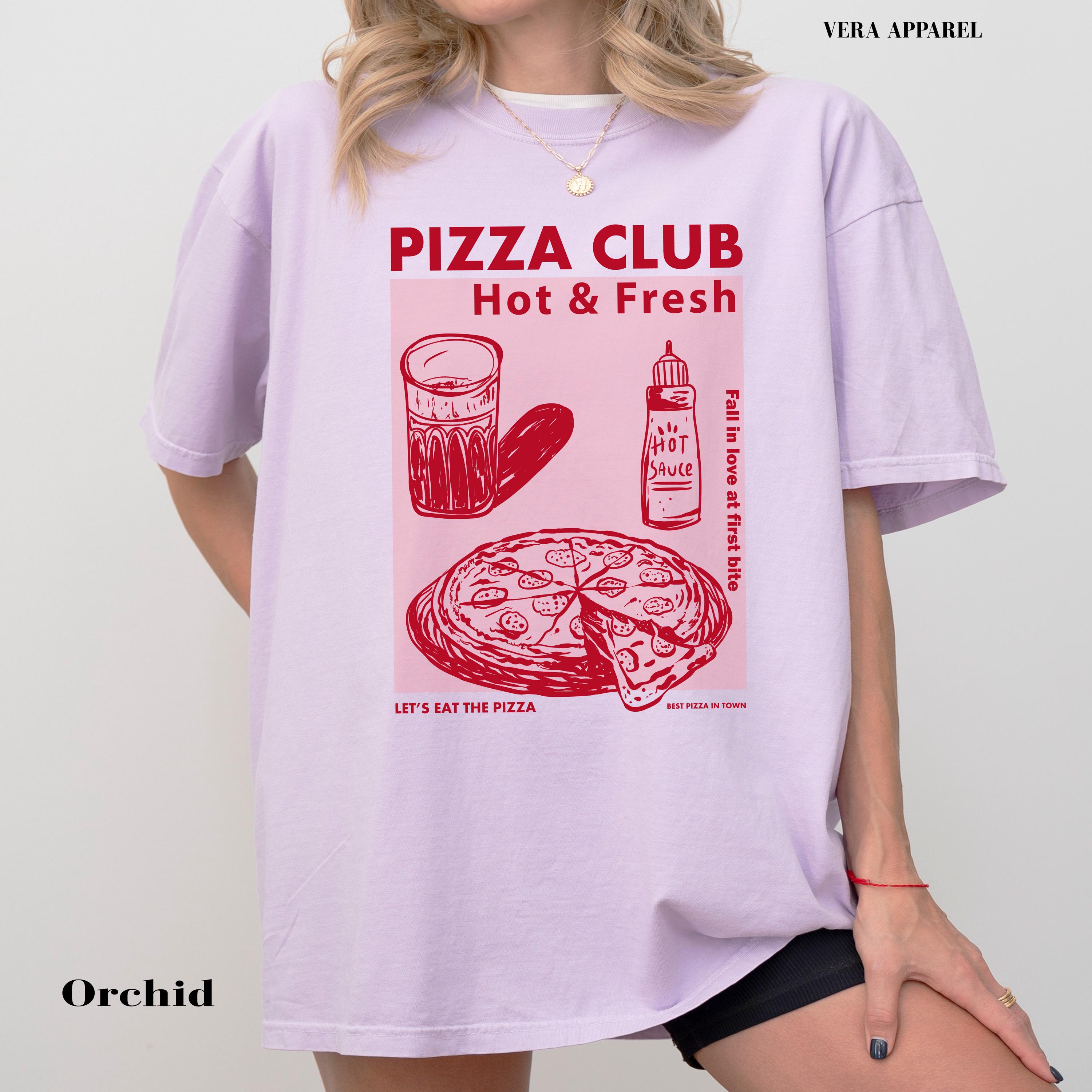 Comfort Colors Pizza Club T-shirt Vintage Style Italian Tee Retro