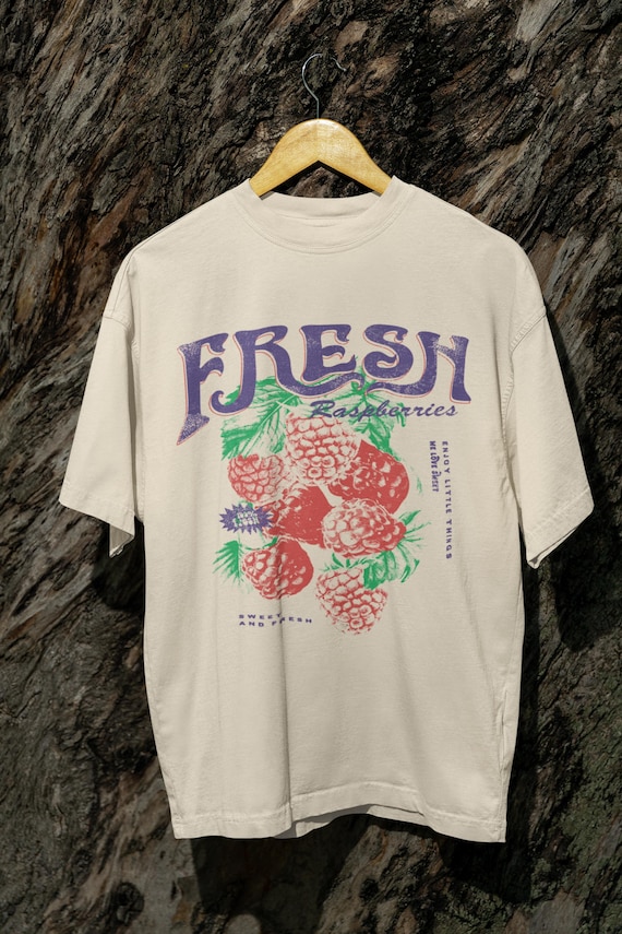 Fresh Raspberries Shirt, Retro Fruit t-shirt, guava t-shirt, strawberries yes please, vintage fruit tshirt, vintage distressed graphic tee