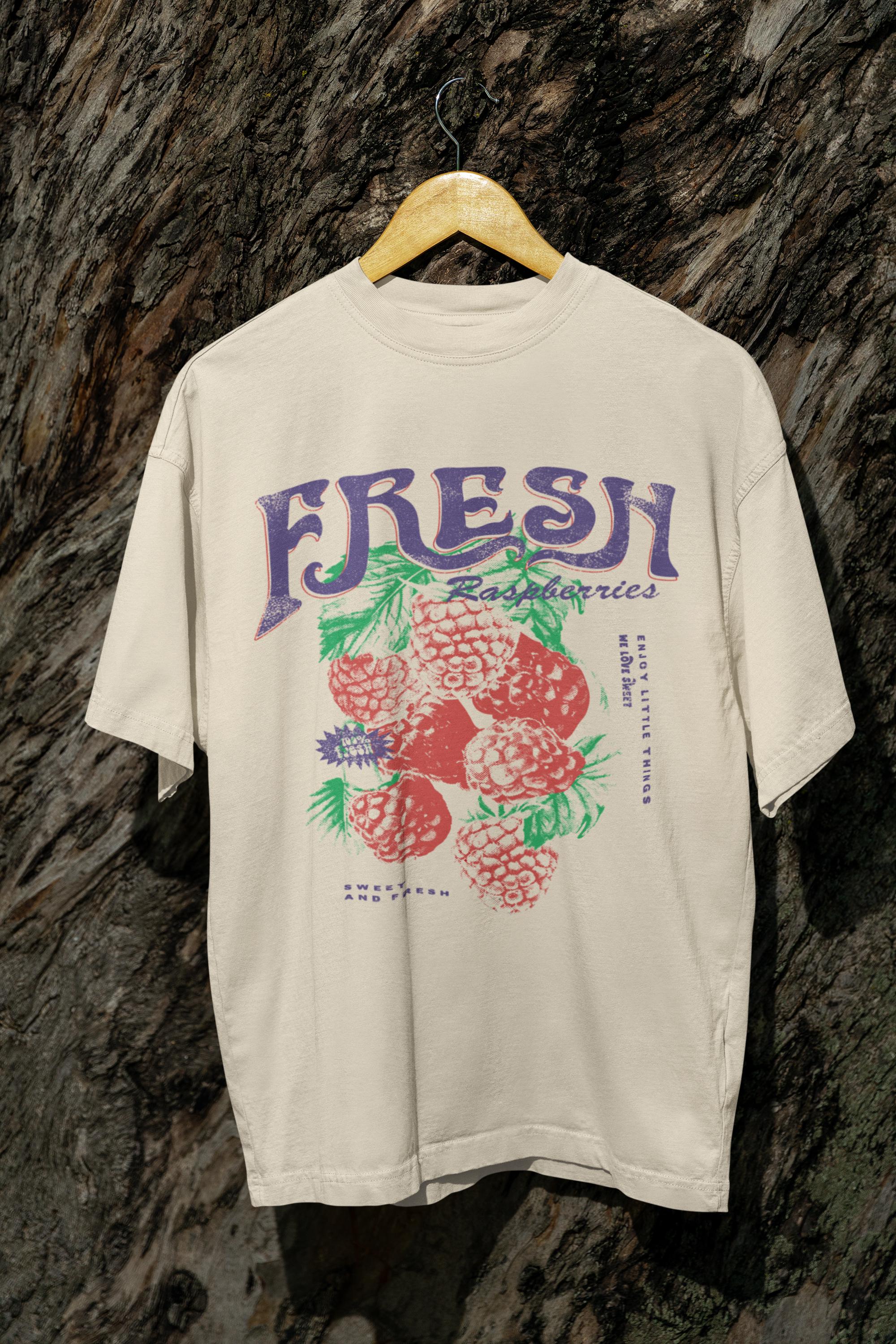 Fresh Raspberries Shirt, Retro Fruit t-shirt, guava t-shirt, strawberries yes please, vintage fruit tshirt, vintage distressed graphic tee