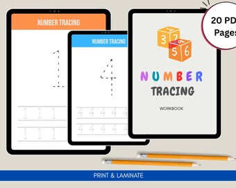 Number Tracing Workbook: Kids Handwriting Practice (PDF Pattern)