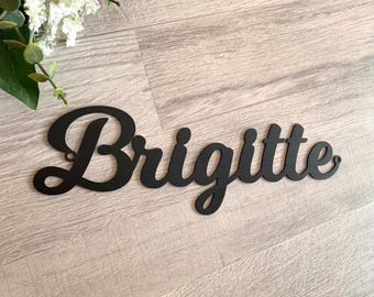Letras grabadas en metal personalizadas, letras cortadas a láser, letreros para decoración del hogar, placas para puertas.