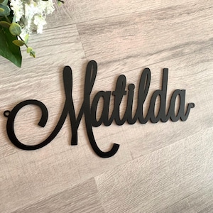 Placa de nome de metal personalizada - Palavras de metal personalizadas para decoração de casa, berçário ou eventos - Placa de palavra de metal para paredes, letras de parede personalizadas
