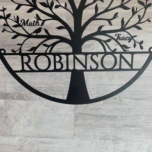 BEVUVA Personalized Tree Of Life Metal Wall Sign - Custom Number Of Kids, Family Wall Decor For Living Room Or Bedroom - View #3