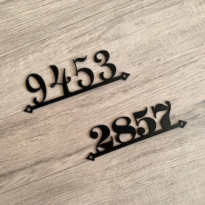 Benutzerdefiniertes Metallschild mit Hausnummern, personalisierte Adresszahlen & Buchstaben für den Außenbereich, Haustürschild - Modernes Hausschild aus Metall