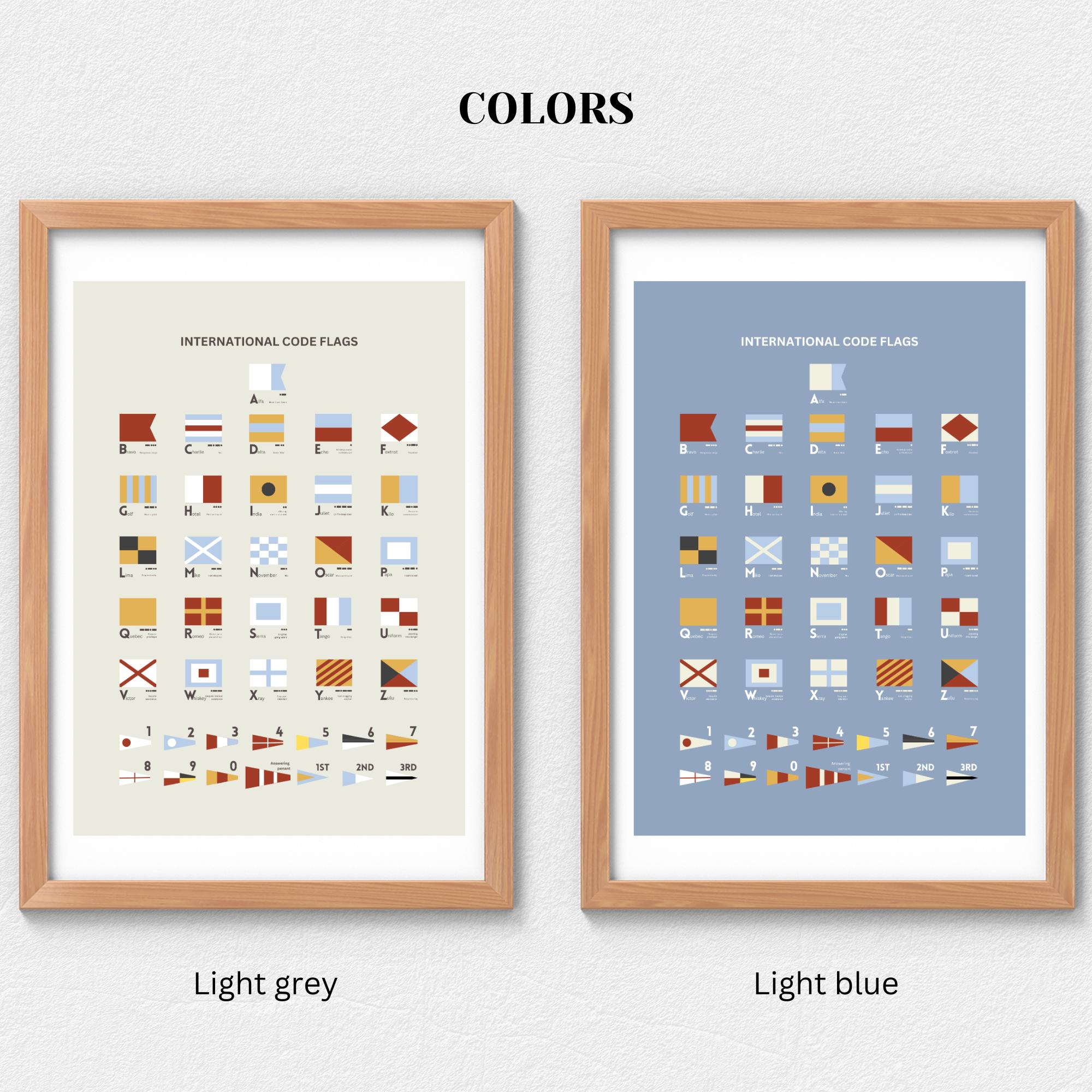 Nautical Alphabet With Morse Code, Flags Print I Maritime Decor I Gift ...