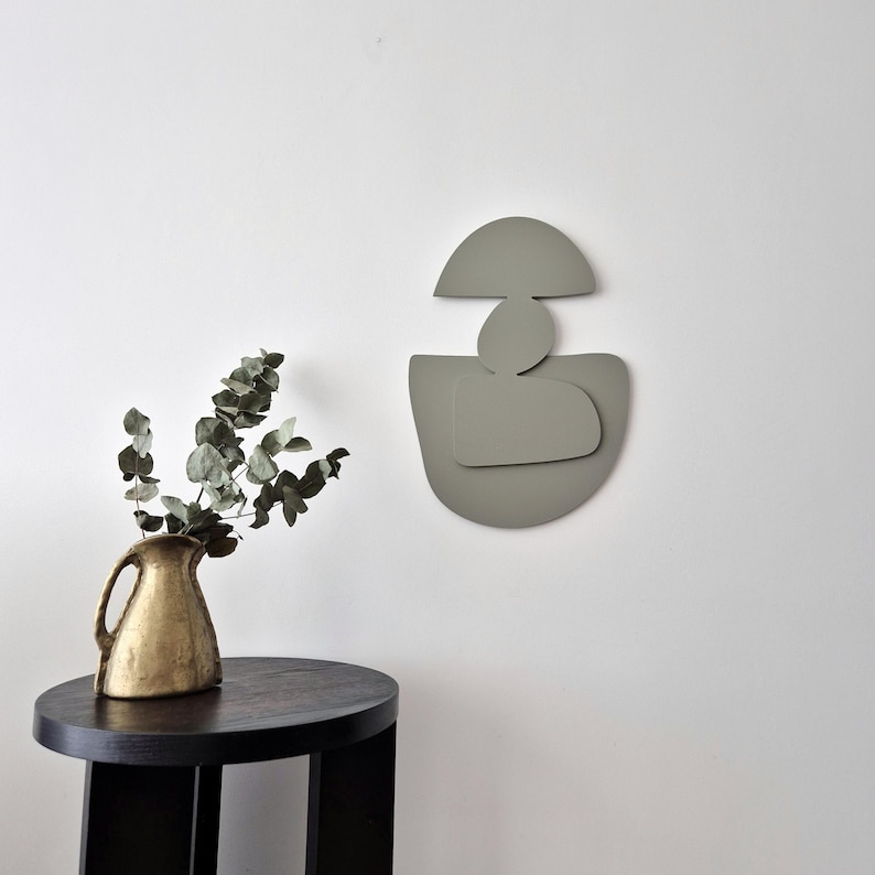 Olive green 3d wall art