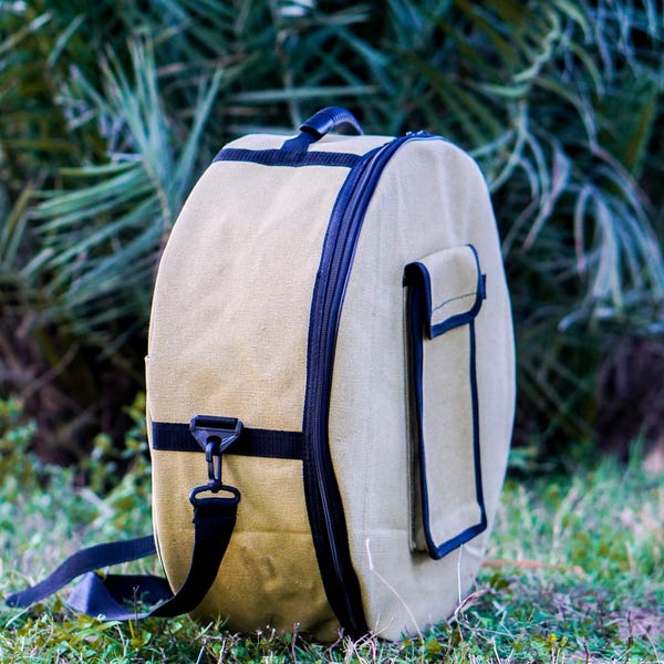 Canvas Shaman Drum Bag: Bodhran Drum Case, Backpack Style