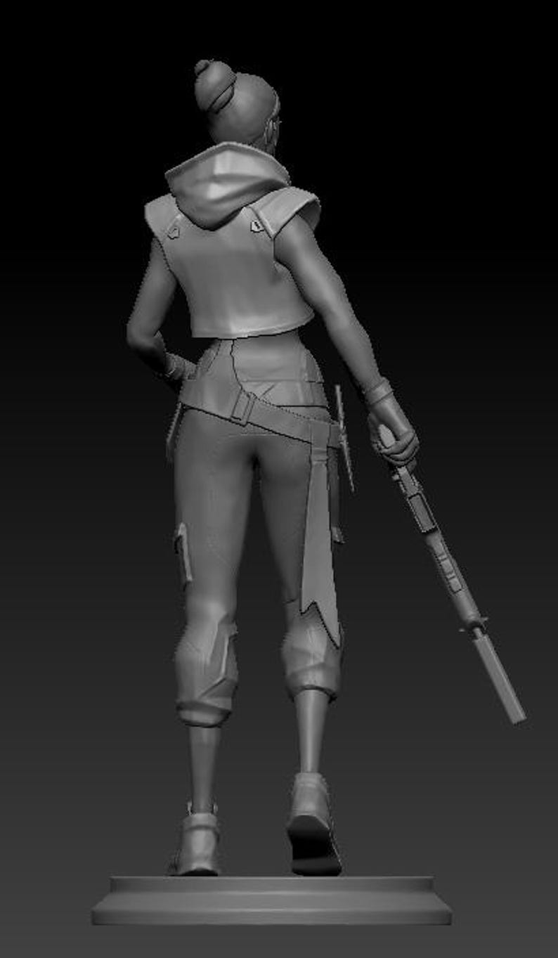 Jett STL File – Valorant Inspired Duelist Agent 3D Print Model ...