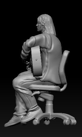 Kurt Cobain 3D STL File – Nirvana Tribute Figurine – Printable Rock ...
