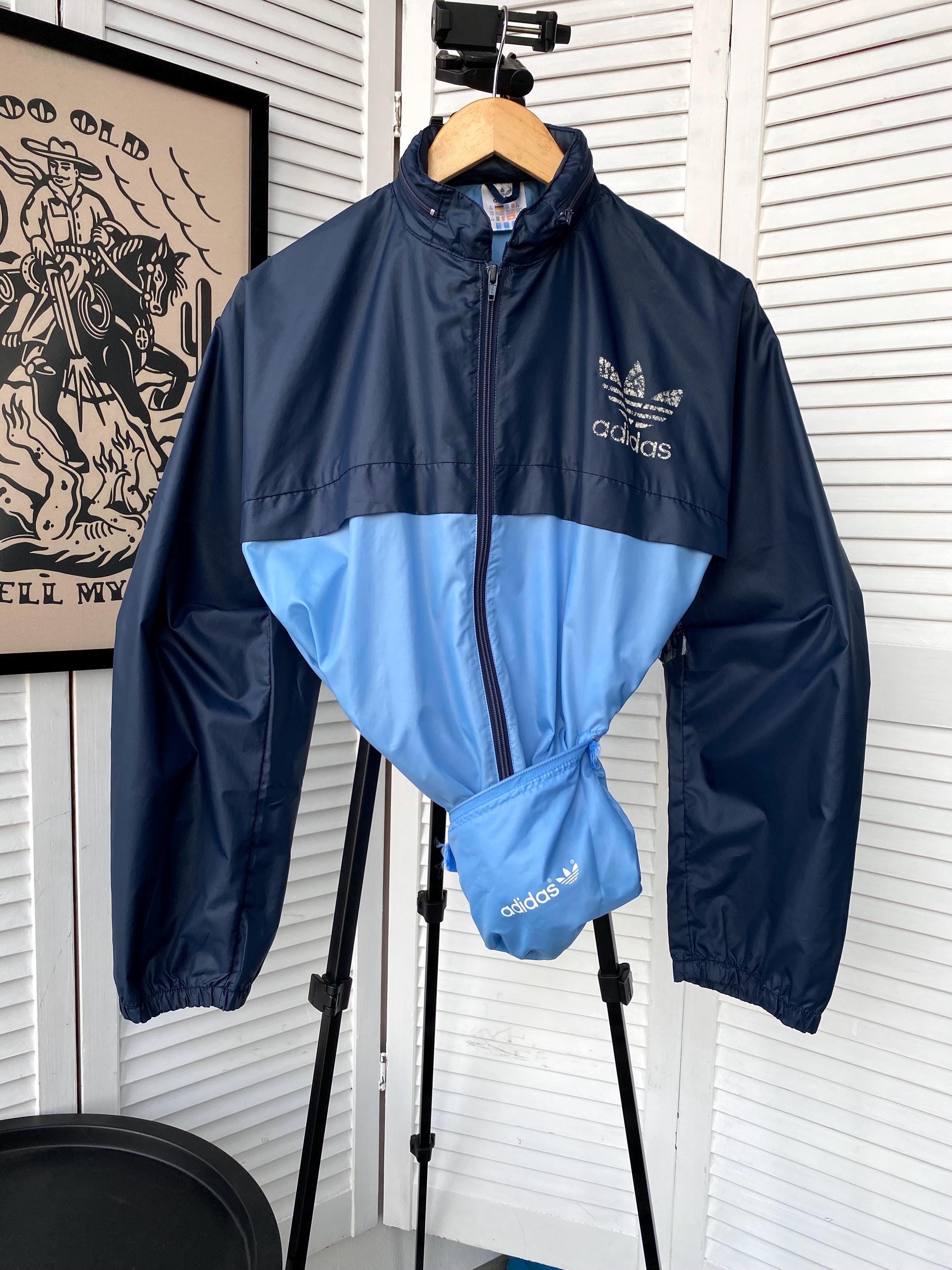 Vintage Adidas Track Retro Jacket Nylon 90s Blue Size M - Etsy