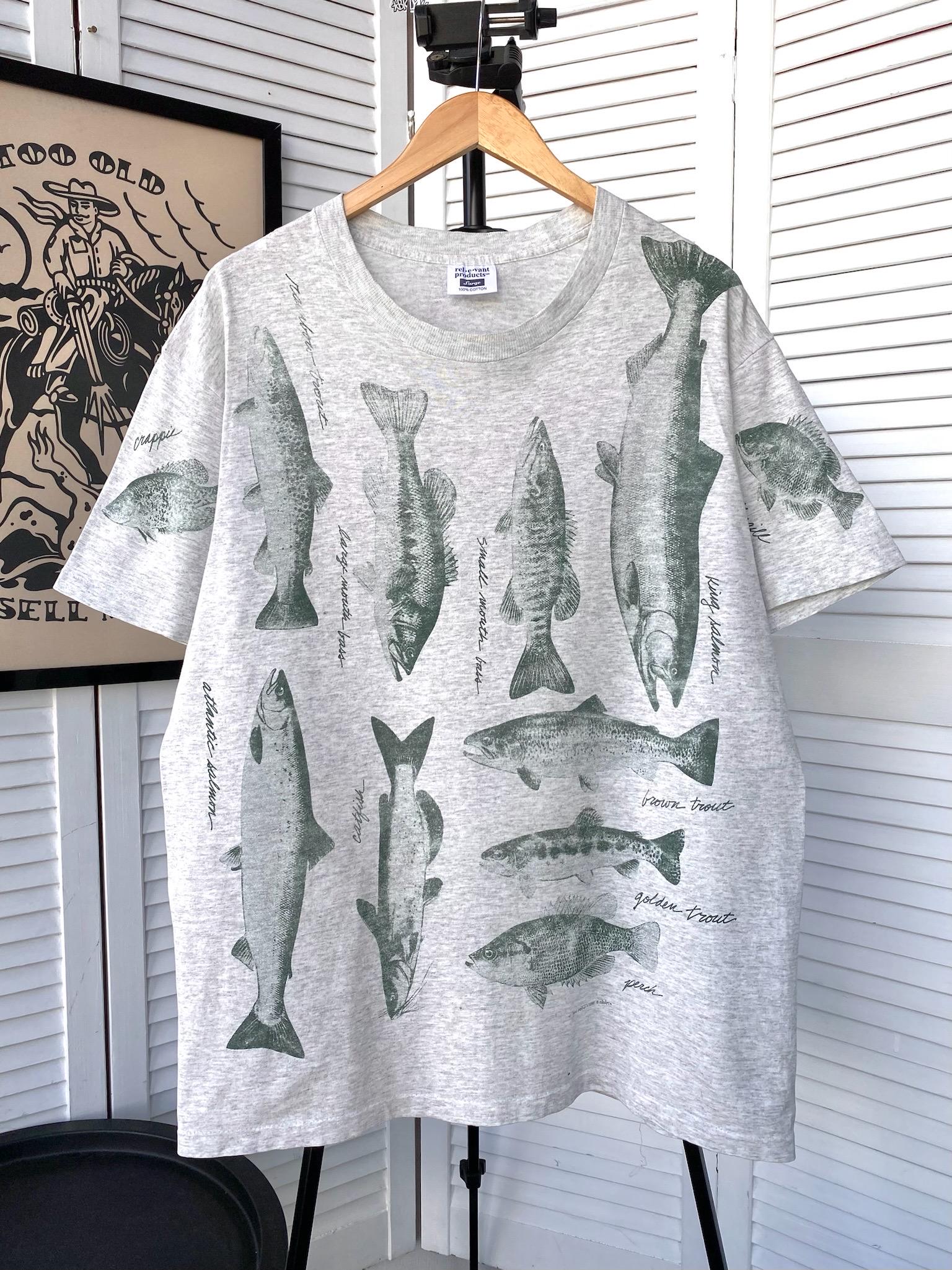 Vintage 1996 Rel-E-Vant T Shirt All Over Print Nature
