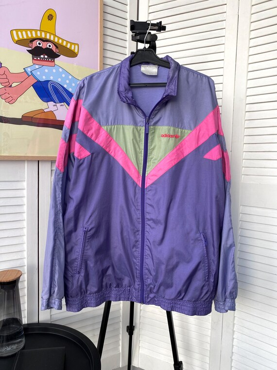 Vintage Adidas Track Retro Jacket Nylon 90s Purple Size M - Etsy