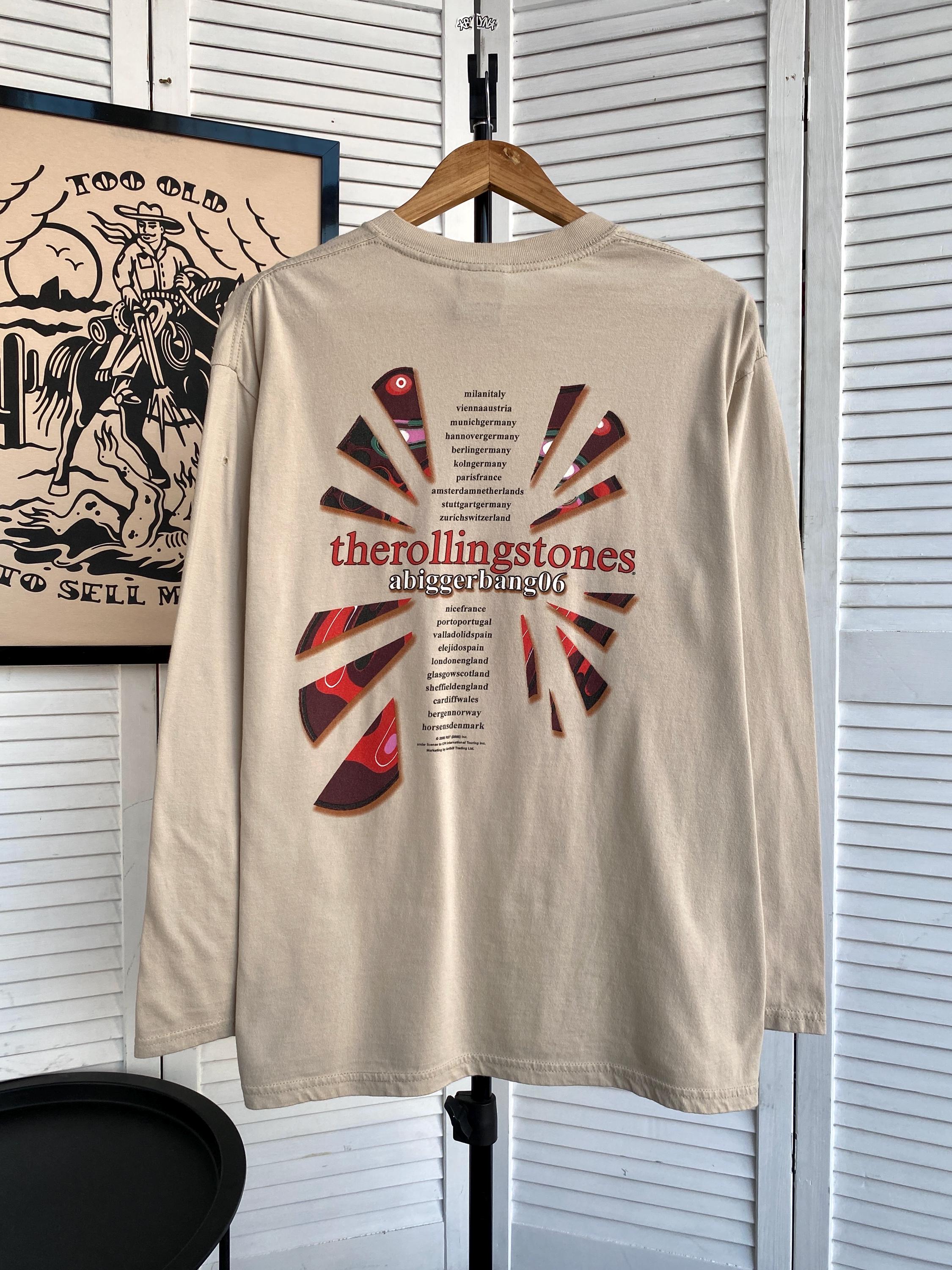 Vintage 00s the Rolling Stones Long Sleeve Shirt Big Logo Men's
