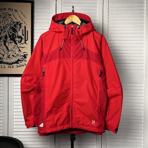 Vintage Haglofs Windstopper Gore Tex Tech Hood Gorp Jacket Size M / L Red