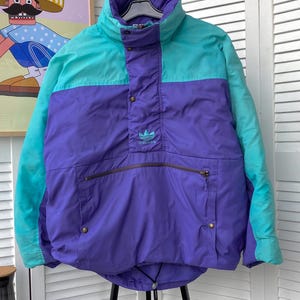 Vintage Adidas Anorak Retro Jacket 90s Purple Size S