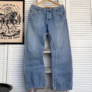 Vintage Home Denim Baggy Jeans Y2K Style Light Wash Blue Men’s Size 34