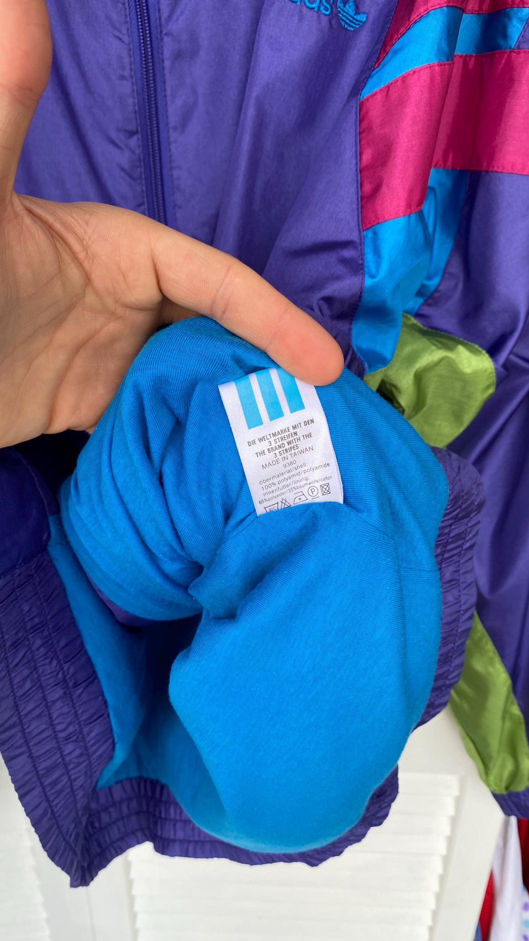 Vintage Adidas Track Retro Jacket Nylon 90s Navy Size M - L - Etsy