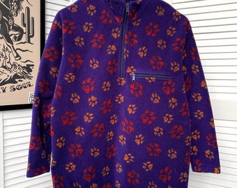 Giacca in pile con cerniera Jack Wolfskin Vintage con stampa Polartec