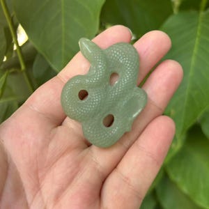 2025 year of snake, Feng shui Snake Amulet, Snake Jade Pendant, Chinese Zodiac Snake,   Carving Natural Burmese jadeite jade stone Necklace