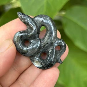Feng shui Snake Amulet, Snake Jade Pendant, Chinese Zodiac Snake,  2025 year of snake, Carving Natural Burmese jadeite jade stone Necklace