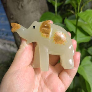 3,15 &#39;&#39; Natürlicher afghanischer Jade Elefant, Kristallelefantenfigur, Quarzkristallelefant, Afghanistan Jade handgeschnitzte Elefantskulptur P119