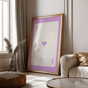 Playing Card Wall Art Ace Of Spades Print Trendy Aesthetic Preppy Room Decor Funky Wall Art Print Poker Wall Art Dorm Print y2k Room Decor