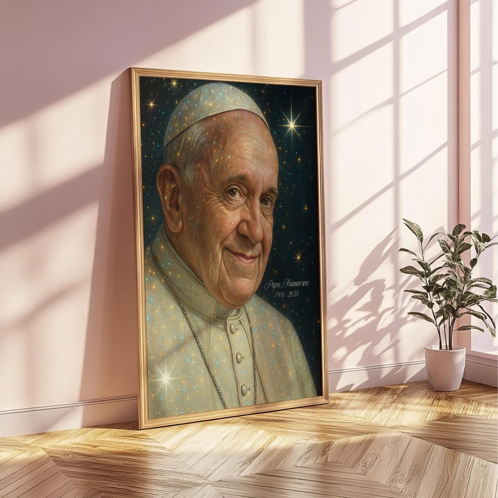 Papa Francisco Memorial Portrait Print Pope Francis Catholic Wall Art ...