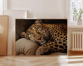 Quadro Su Tela 'Leopardo' 80x60 Cm – Stampa Artistica, Pronto Da Appendere, Decorazione Per Casa - 2