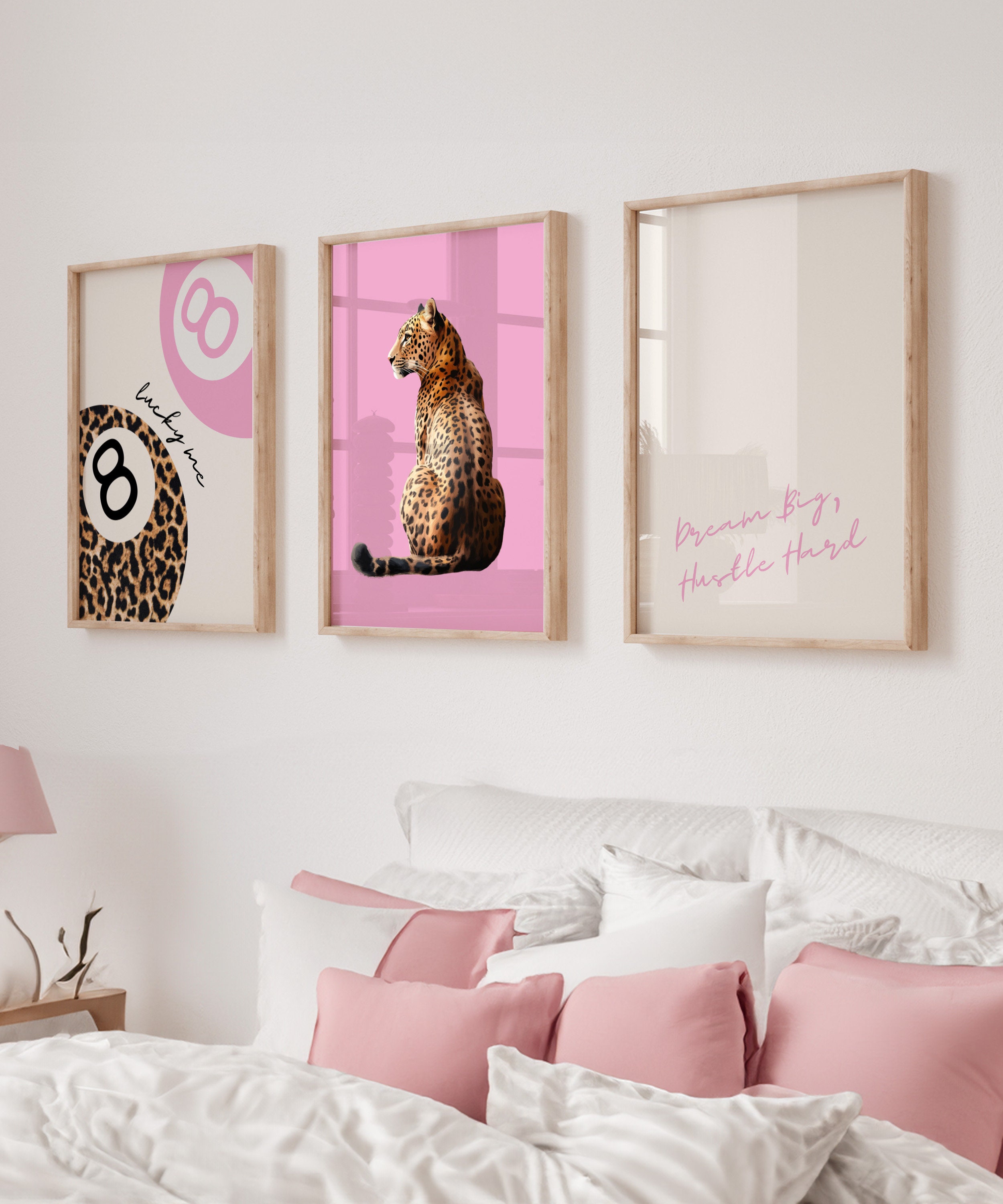 Set of 3 Leopard Wall Art Vintage Prints Leopard Cheetah Print 8
