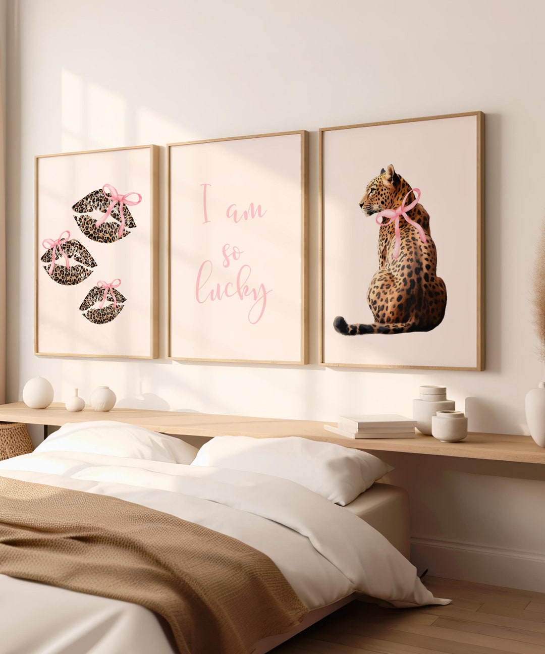 Lot De 3 Posters Léopard étoile – Déco Murale Tendance Pour Chambre, Salon, Bureau – Toile 30x45 Cm Sans Cadre