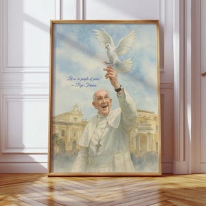 Memoria De Papa Francisco Quote Poster Pope Francis Catholic Wall Art RIP Pope Francis Art Pope Francis Printable Religious Wall Art Poster