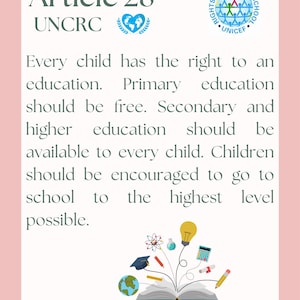 RRS Uncrc Unicef Class Charta Rechte des Kindes Poster Artikel Klassenzimmer Anzeige Wand Anzeige Schule Lernen Lehrressource Visuell