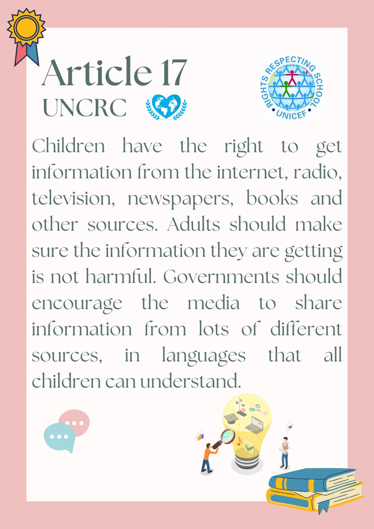 RRS Uncrc Unicef Class Charter Rights of the Child Poster Articles ...