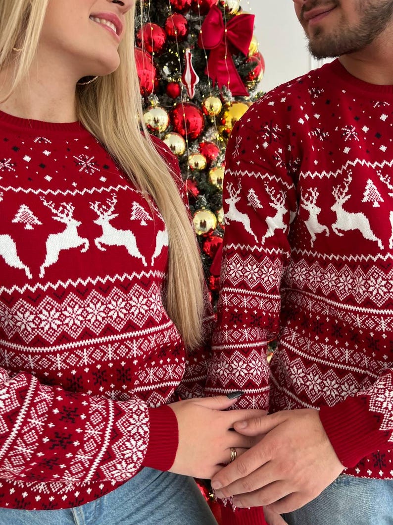 Logo Christmas Knitted Sweater, Male, Medium, Multi-colour