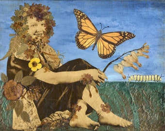 Polly Nator,  original collage art