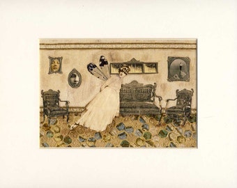 The Foyer 5x7 giclee print in 8x10 mat