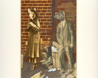 Alley Way 5x7 giclee print in 8x10 mat
