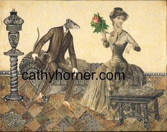 Collage Art, Vintage images, Fine Art by Cathy Horner "Jack Crumb"