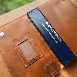 Pilot Logbook,Personalized Leather Pilot Logbook Case,Flight Logbook Cover,Book Case,Aviation Logbook Holder,Pilot Gifts,Pilot Accessories