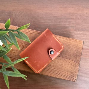 Cartera minimalista de cuero plegable, carteras para mujer, cartera fina de cuero para hombre, regalos de verano, regalo para el Día del Padre