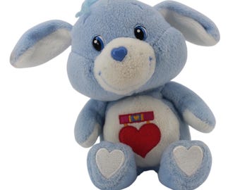 Care Bears Cousins Loyal Heart Dog Blue Plush 2002 Play Along Toy 8 inch Retro