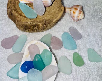 NYC Sea Glass Charms: Top Drilled Jewelry Pieces, Pastel Colors
