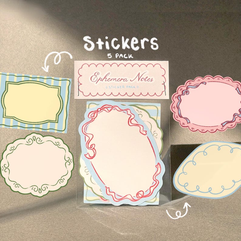 Coquette Sticker Pack of Doodle Stickers