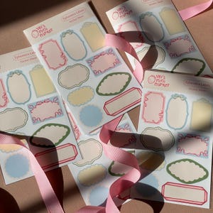 Bow Journal Frame Stickers
