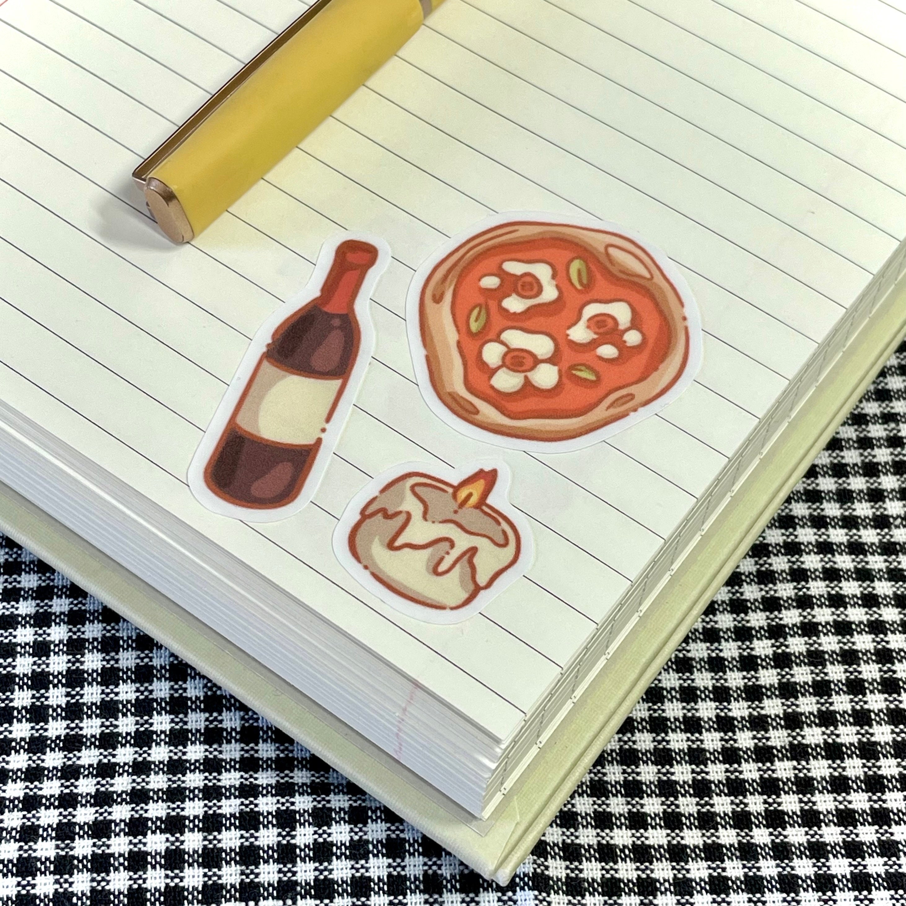 Appetizer Sticker Dinner Party Sticker Pack of Stickers for Journal Scrapbook Food ...