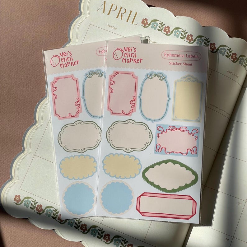 Bow Stickers for Journal Scrapbook