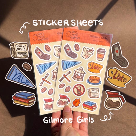 Gilmore Girls Stickers Scrapbook Fall Lover Gift Autumn Decor Sticker Sheet Gilmore Girls Gift for Friend Fall Waterproof Sticker Set Autumn