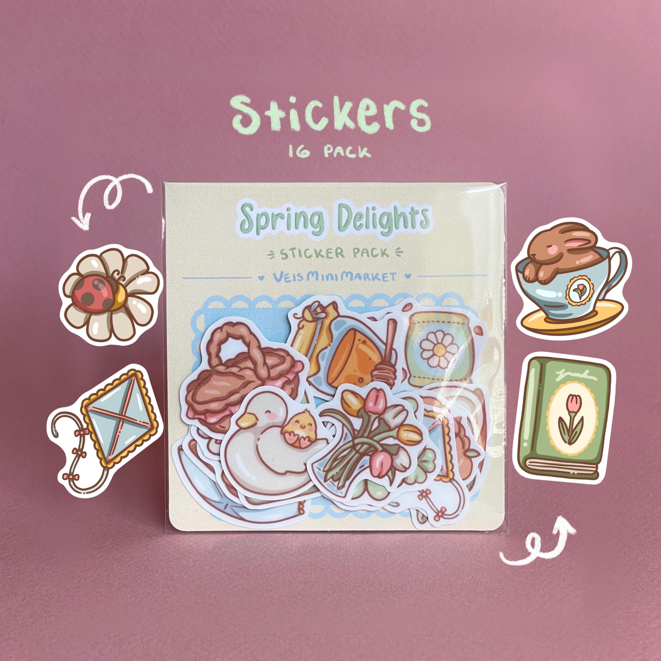 Spring Time Clear Sticker Spring Sticker Pack Scrapbook Supply Flower Stationery Springtime ...
