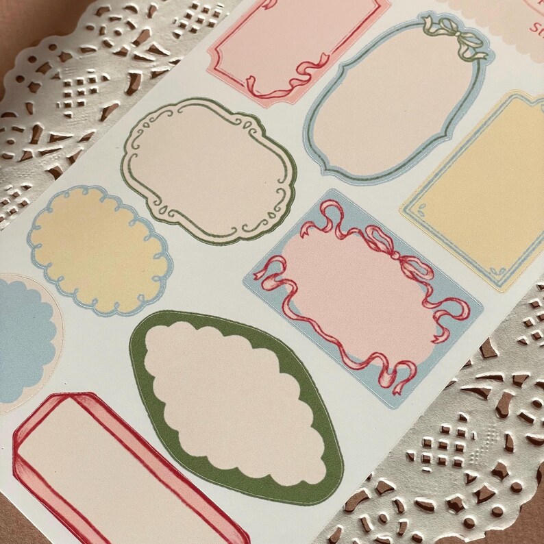 Sticker Sheet of Bow Stickers