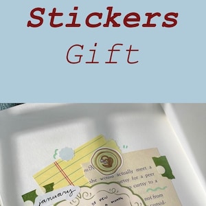 May include: A collection of scrapbook stickers with various shapes and designs, including labels and decorative frames. The stickers feature pastel colors, text, and a handwritten aesthetic, perfect for journaling and crafting.